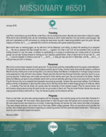 Missionary #6501 Prayer Letter:  Seeing Progress With the Language