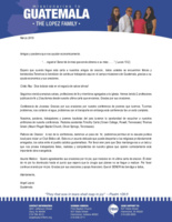 Angel Lopez Prayer Letter: Pray Ye Therefore the Lord of the Harvest