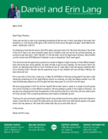 Daniel Lang Prayer Letter:  Happy in God's Will
