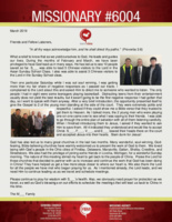 Missionary #6004 Prayer Letter:  We Yield as He Leads and Guides