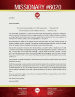 Missionary #6020 Prayer Letter:  Bright Lights in a Dark World