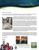 Wes Palla Prayer Letter: God's Blessings in the Midst