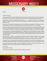 Missionary #6011 Prayer Letter:  The Need for Clean Water Leads a Soul to the Living Water