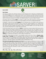 Mike Sarver Prayer Letter:  Our Joy and Our Crown