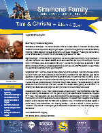 Tim Simmons Prayer Letter:  Refreshed and Renewed