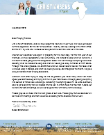 Caleb Christiansen Prayer Letter:  New Phase of Our Lives