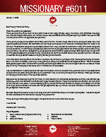 Missionary #6011 Prayer Letter:  Praise the Lord for His Goodness!