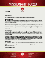 Missionary #6020 Prayer Letter: Our Father's Moving