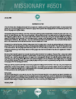 Missionary #6501 Prayer Letter: Best Quarter All Year