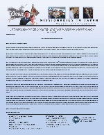 Go Oishi Prayer Letter: Our 100th Church on Deputation