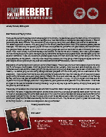 Brian Hebert Prayer Letter: Stay the Course