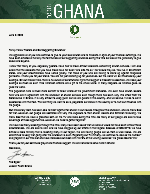 Team Ghana Update: A Special Message for Our Supporting Churches