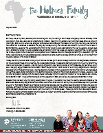 Mark Holmes Prayer Letter:  Evacuation Flight and Furlough Events