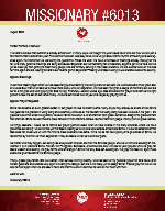 Missionary #6013 Prayer Letter: Excited to Be on the Road Again Full-Time