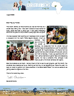 Caleb Christiansen Prayer Letter:  Nigeria Sunday in Nebraska