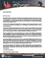 Mshama Kinyonga Prayer Letter: 6-Year Church Anniversary