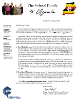 Gregg Schoof Prayer Letter: Plan for Uganda