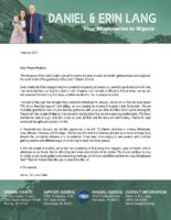 Daniel Lang Prayer Letter: 75% Support!