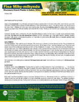 Fisa Mihy-mihyndu Prayer Letter: Salvations, Discipleship, Soul Winning, Etc.