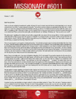 Missionary #6011 Prayer Letter:  So Much to Thank God For!