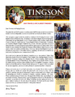 Garry Tingson Prayer Letter:  Our Travels Are Almost Finished!
