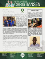 Micah Christiansen Prayer Letter: Back to School