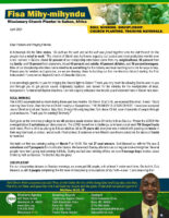 Fisa Mihy-Mihyndu Prayer Letter: Salvations, Baptistry, Baptisms, Growth and Much More!!