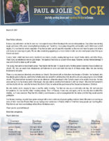 Paul Sock Prayer Letter: Solid Core of People Getting Involved