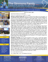 Tim Simmons Prayer Letter:  Departure Date Set!