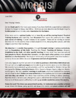 Peter and Melody Morris Prayer Letter: Pastors' Practical Training Academy