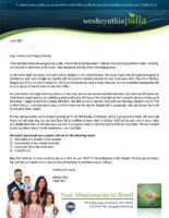 Wes and Cynthia Palla Prayer Letter: New and Fertile Soil