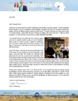 Caleb and Emily Christiansen Prayer Letter: Always on the Move