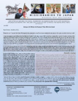 Go and Danielle Oishi Prayer Letter: Sowing as We Witness the Reaping of Those Who Have Sowed