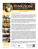 Garry and Mindy Tingson Prayer Letter: A Jam-Packed Month!