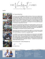 Ian and Czarinna Vincent Prayer Letter: Another Church Anniversary!