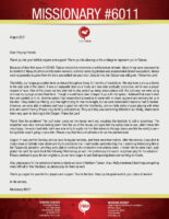 Missionary #6011 Prayer Letter: Gospel Still Given in the Face of a Soft Lockdown