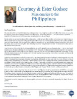 Courtney and Ester Godsoe Prayer Letter: The Lord's Hand Is Not Shortened!