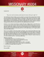 Missionary #6004 Prayer Letter:  The Lord Hath Done EXCELLENT Things!