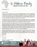 Mark and Sabrina Holmes Prayer Letter: A Lot of Firsts
