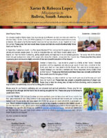 Xavier and Rebecca Lopez Prayer Letter: Alyssa Got Saved, Great Meeting in La Paz, Souls Saved and Baptized!