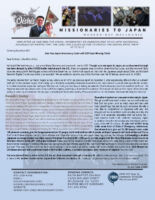 Go and Danielle Oishi Prayer Letter: One-Year Japan Anniversary Letter with 2021 Soul-Winning Totals