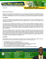 Fisa Mihy-Mihyndu Prayer Letter: Many Souls Saved at My Brother's Funeral
