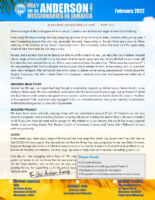 Oral and Alicia Anderson Prayer Letter: Like Cornelius, He Came to Me After a Dream