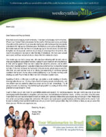 Wes and Cynthia Palla Prayer Letter: Summertime Blessings