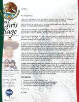 Christopher Sage Prayer Letter:  God Is Blessing!