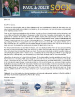 Paul and Jolie Sock Prayer Letter: Grateful for His Mighty Works