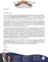 Ron and Laura Back Prayer Letter: Church-Plant Update