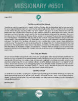 Missionary #6501 Prayer Letter: How Far Would You Go to Attend a Good Church?