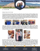 Adam and Karen DePaolis Prayer Letter:  A Busy Summer
