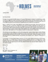 Mark and Sabrina Holmes Prayer Letter: U.S. Milestones and Nigeria Return